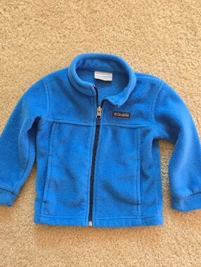 Columbia Bright Blue Kids Full-Zip Fleece Jacket